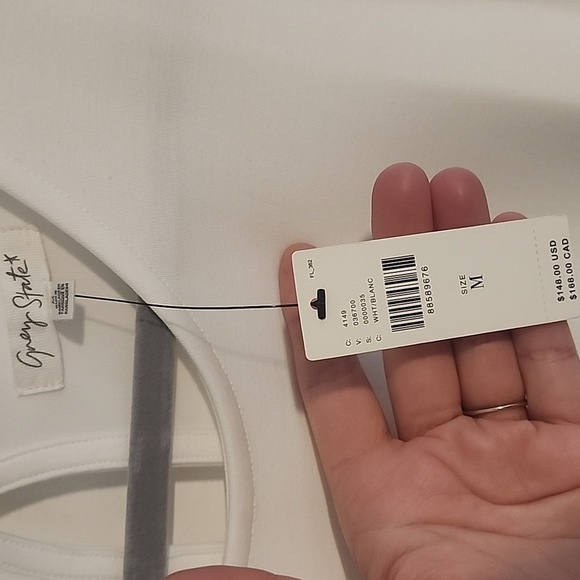 NWT Anthropologie Grey State Jax Jumpsuit In White Size Medium - Picture 7 of 13